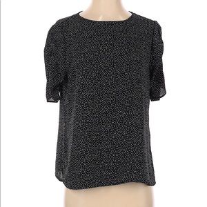 EUC Banana Republic Black Polka Dot Blouse - L
